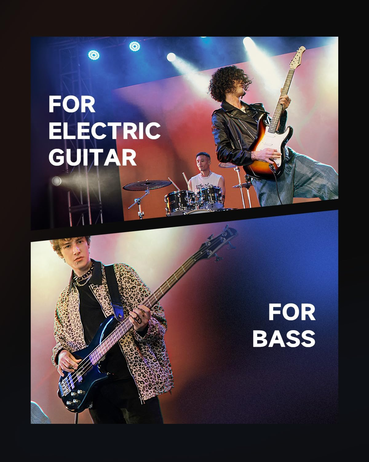 Donner Tuner Pedal, Dt-1 Chromatic Guitar Tuner Pedal with Pitch Indicator for Electric Guitar and Bass True Bypass - Blue Compressor image number 5