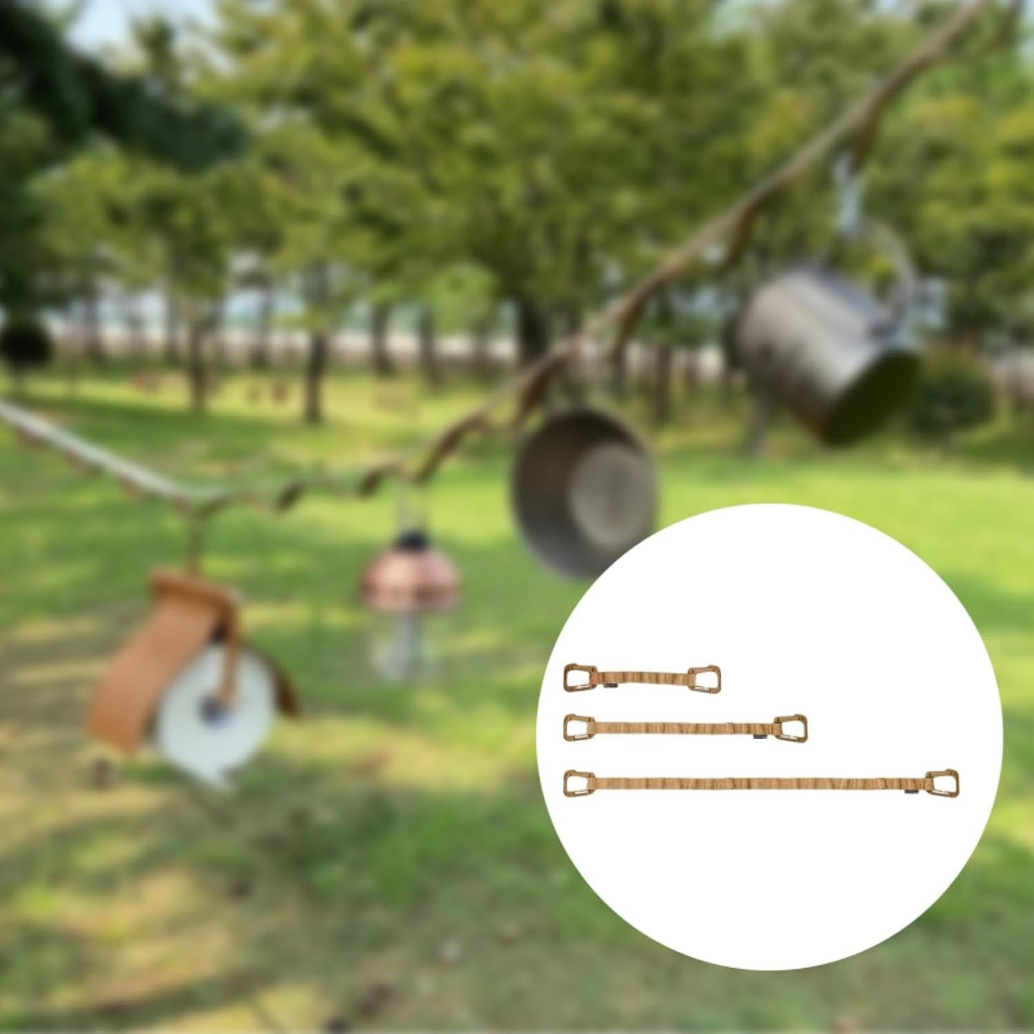 Zxpjkyu 3X Camping LANYARDS Belts Space Stain Supplies with Clip TARPER TARKER Clips - Green image number 6