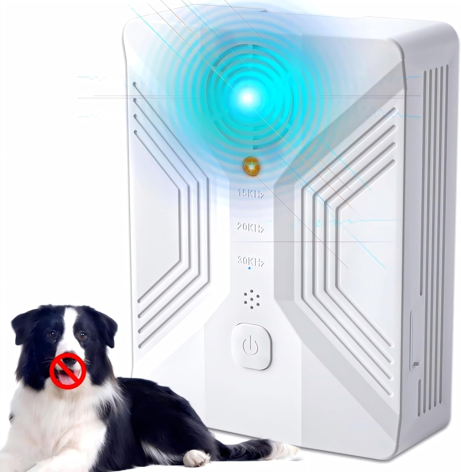 Anti Barking Device, Ultrasonic Dog Barking Control Devices up to 50 Ft Range with 3 Modes, Rechargeable Dog Barking Silencer (White-1) image number 6