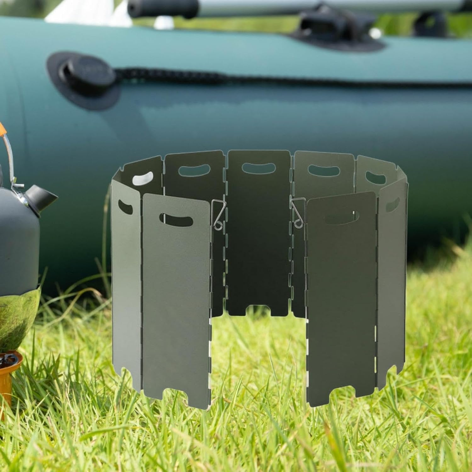 Eigell Camping Windscreen with Storage Bag Windshield for BBQ Barbecue Picnic image number 6