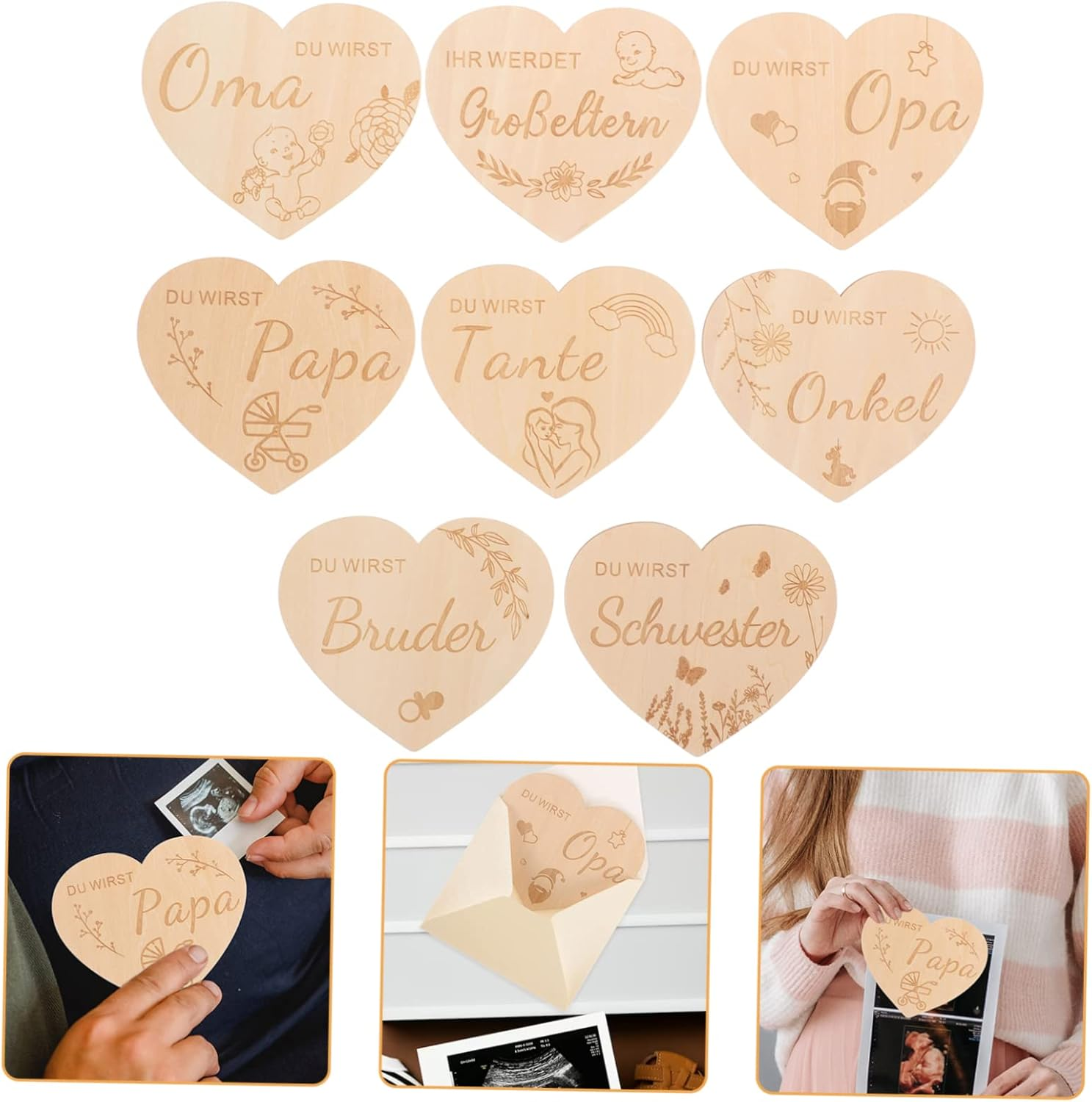 Kisangel Milestone Cards Birth Announcement Newborn Name Sign for Hospital Monthly Growth Record Cards for Boys Girls Pregnancy Announcement for Nursery Decor image number 3