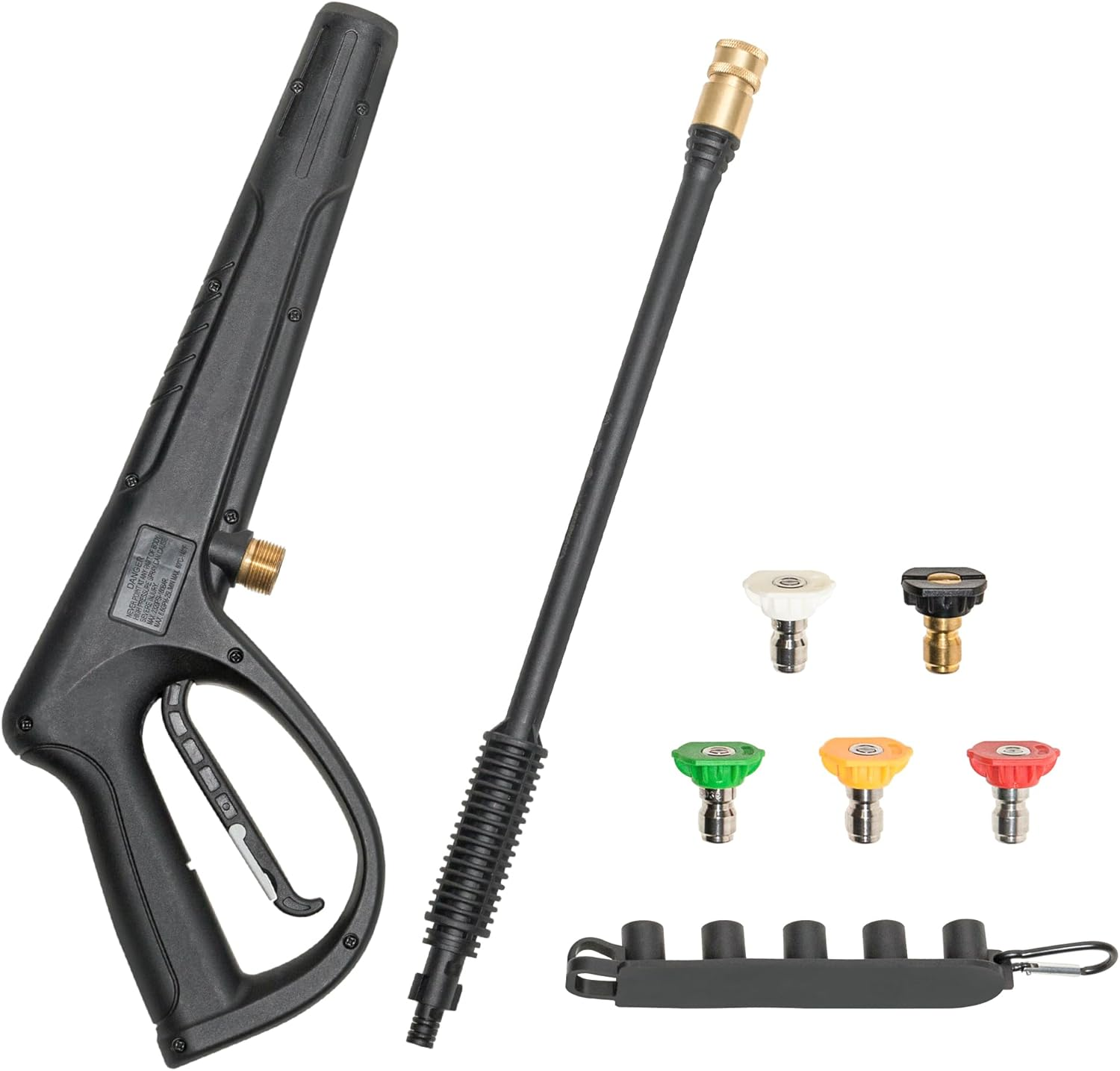 FGD Pressure Washer Gun Replacement Power Spray Car Wash Gun with Extension Wand M22-15Mm Thread Fitting 5 Nozzle Tips, 2320PSI 6.6GPM Compatible with Most Brand Power Washer image number 2