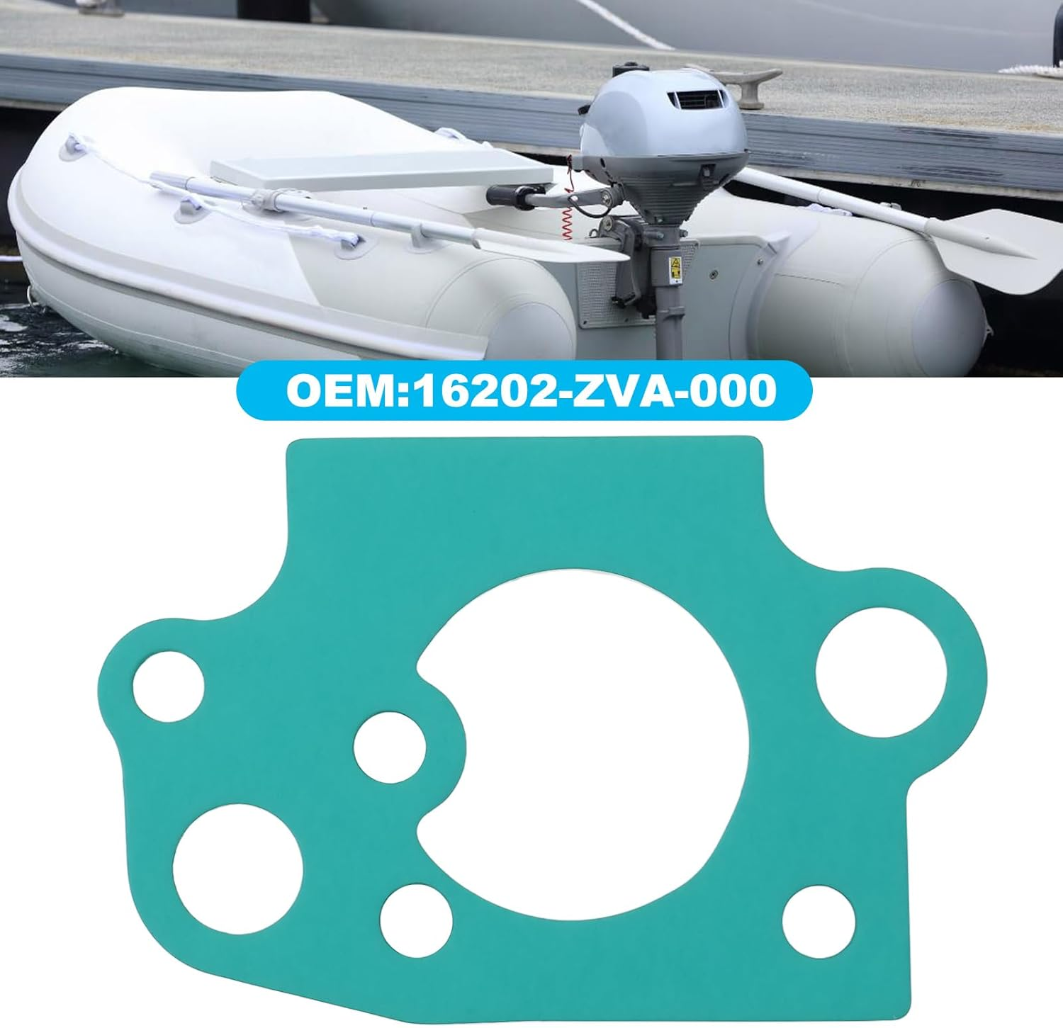 Create Idea 2Pcs Outboard Carburetor Air Box Gasket Compatible with Honda BF2D BF2.3 2.3Hp 4-Stroke 16202-ZVA-000 image number 2