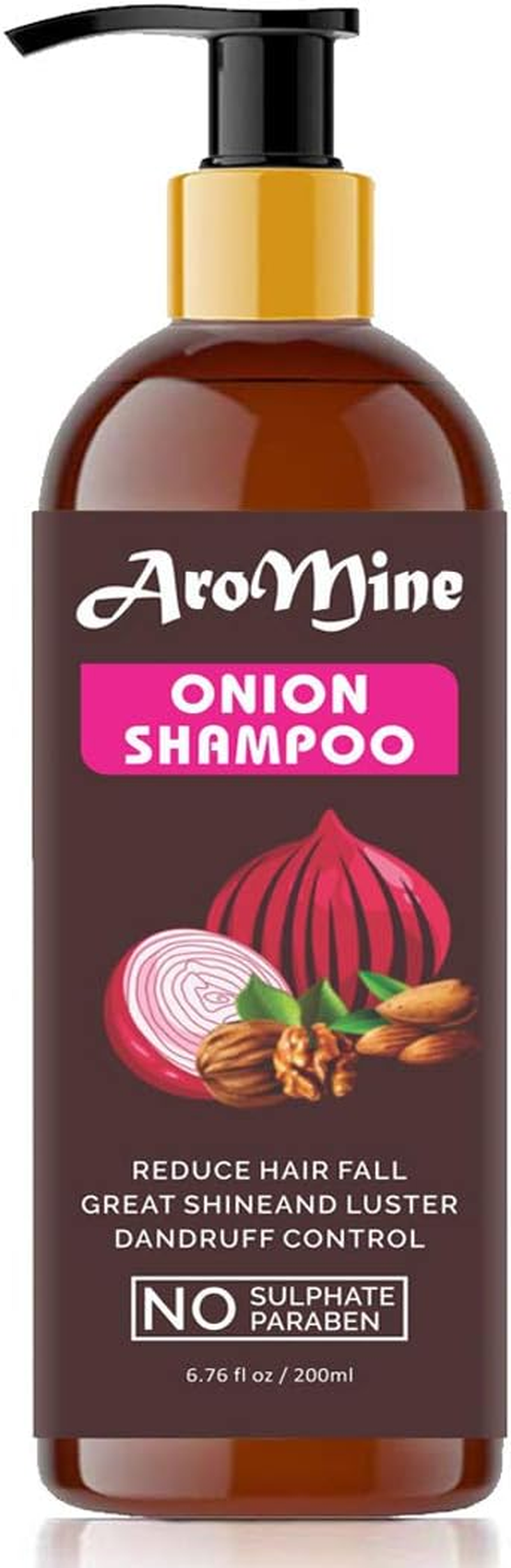 Natural & Organic Red Onion Shampoo - Paraben & Sulphate Free, 200Ml