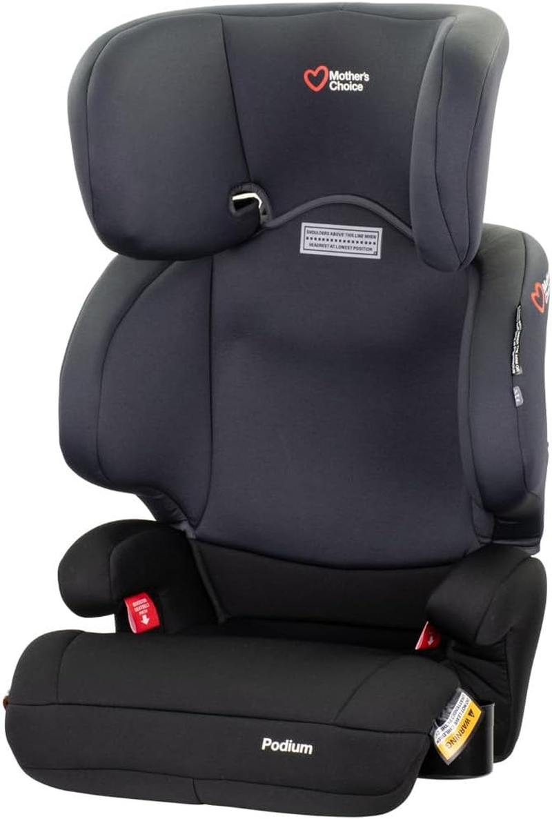 Mother'S Choice Podium Booster Seat &ndash; Forward Facing Car Seat for Kids Aged 4&ndash;8 Years, Adjustable Headrest, Dual Cup Holders, Machine Washable Fabric image number 2