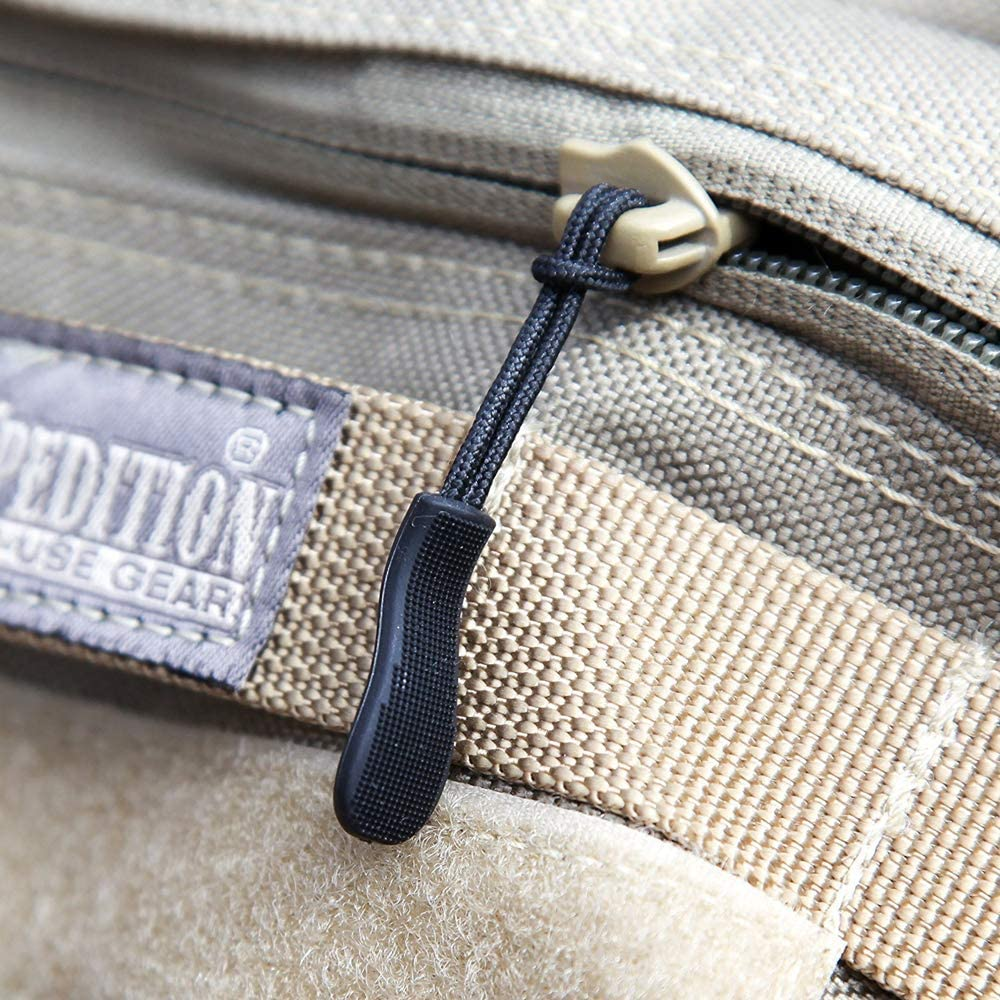 20 Pieces Zipper Pull Zipper Tags Cord Pulls Zipper Extension Zip Fixer (Black) image number 4