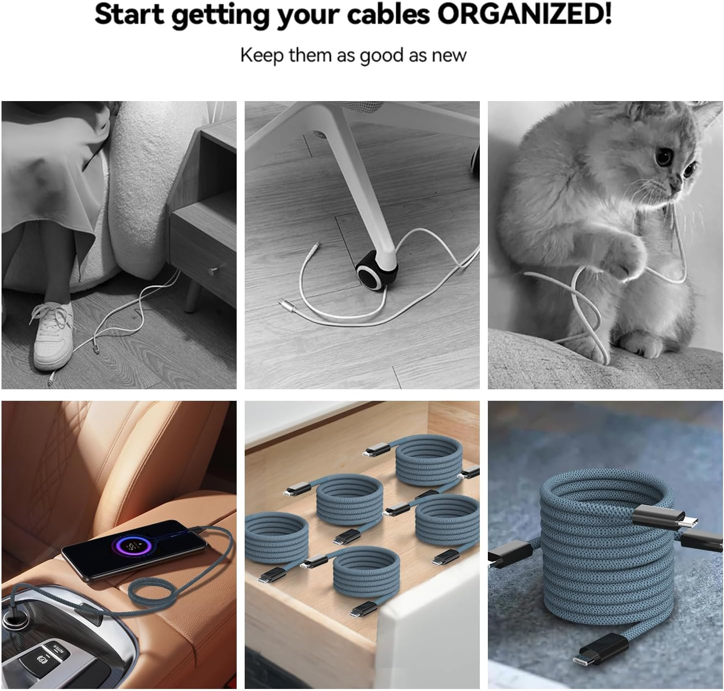 Boreguse USB C Cable 1M,100W USB C Cable Fast Charging Nylon Braid for Iphone 16/15 Pro Max, Macbook Pro,Ipad Pro,Dell, Matebook,Chromebook,Pixel,Galaxy S25 S24,Switch