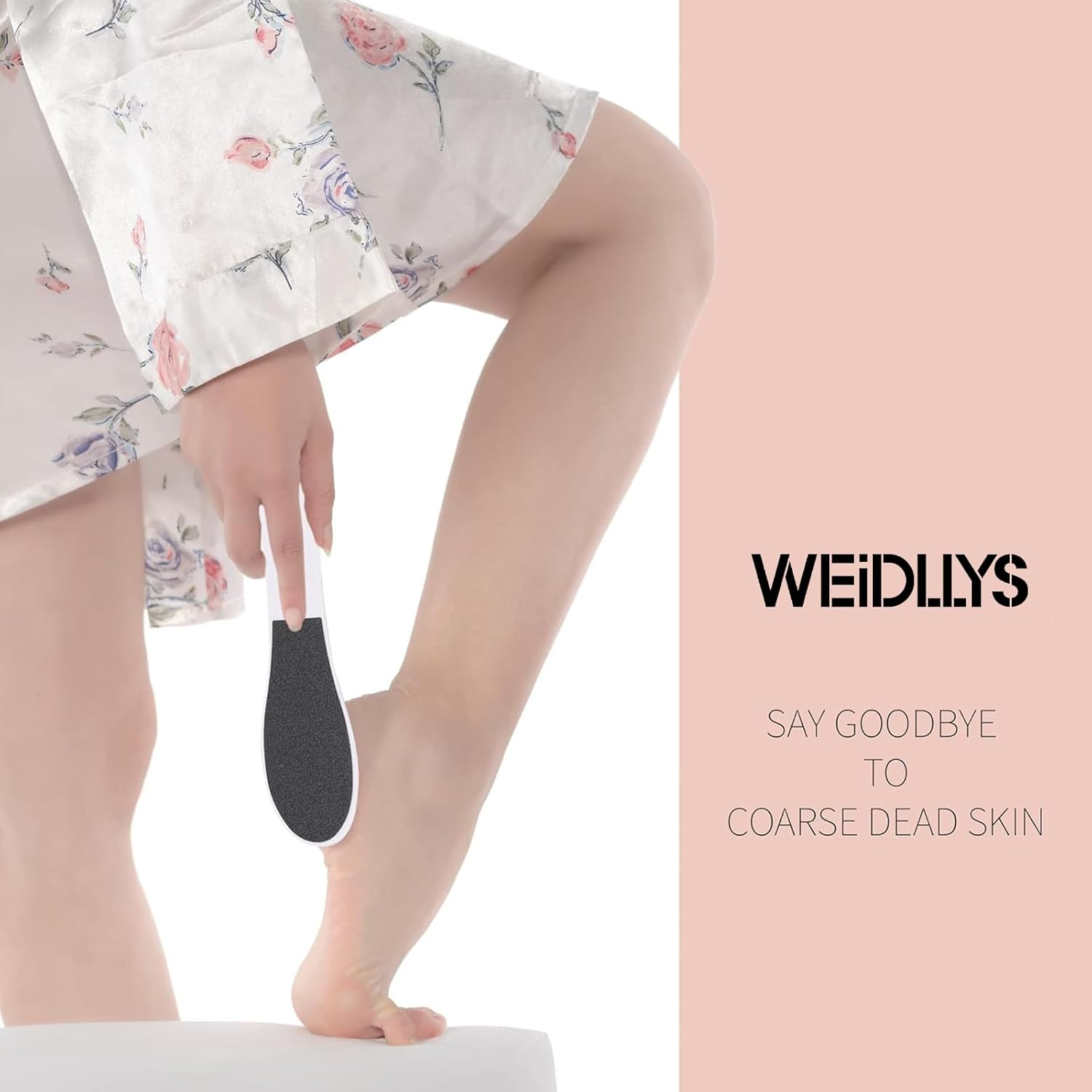 Weidllys Professional Foot Scrubber for Hard Skin - Pack 3 Pedicure Foot File, Foot Scraper & Callus Remover for Feet Leaving Soft & Smooth Heels image number 4