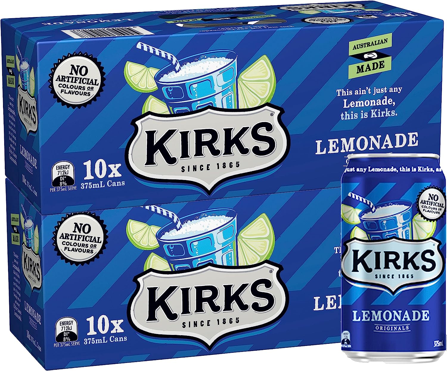 Kirks Lemonade Soft Drink Multipack Cans 20 X 375 Ml image number 3