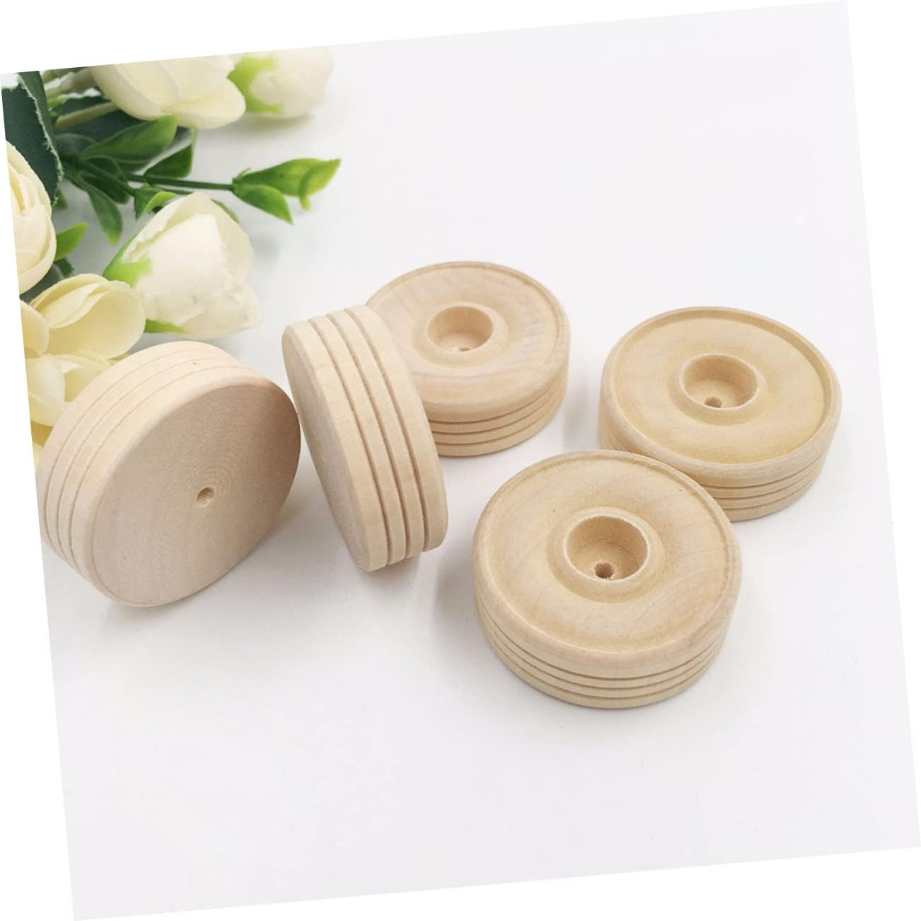 VILLFUL 25Pcs round Toy Wheels DIY Handmade Craft Supplies for Toy Accessories for Crafting and Creating Custom Toys image number 6
