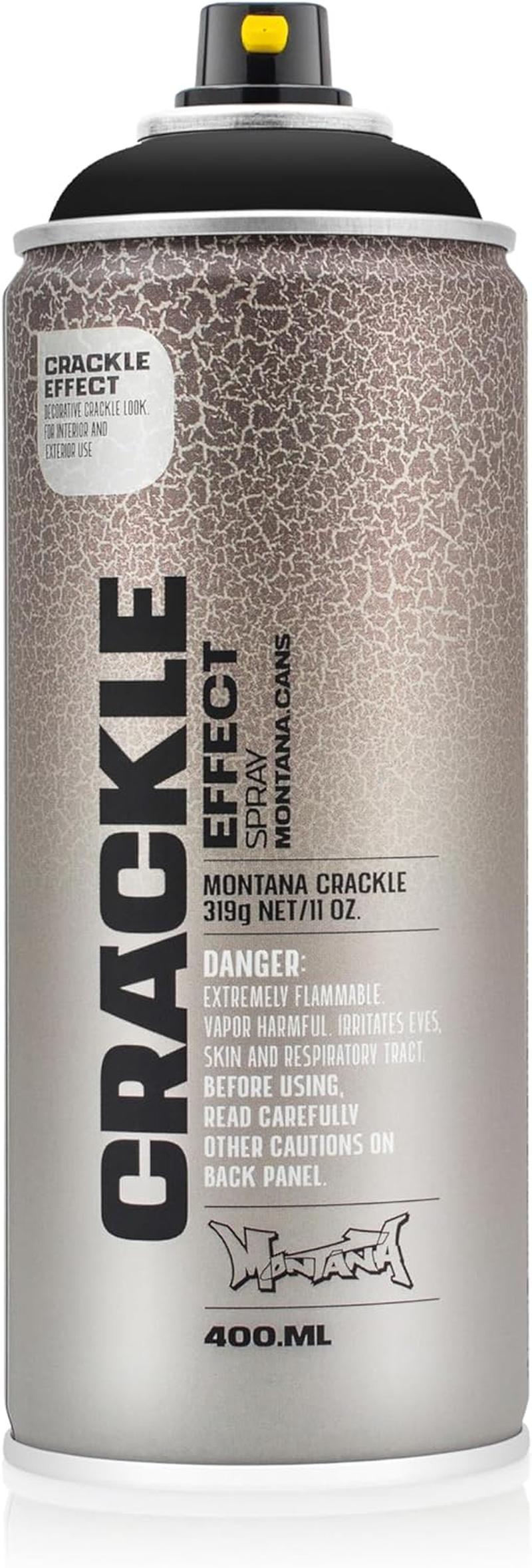 Montana Cans Crackle Spray Paint, 400 Ml, Traffic Black image number 1
