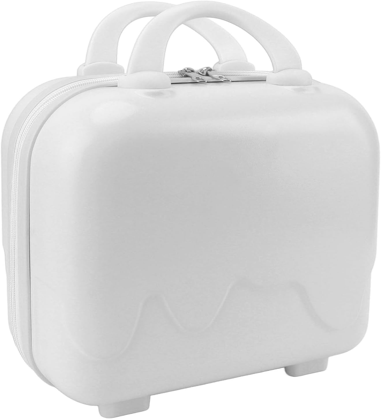 Makeup Travel Case, Impact Resistant Small Travel Hand Luggage anti Scratch 14 Inch for Trip (Cream White) image number 6