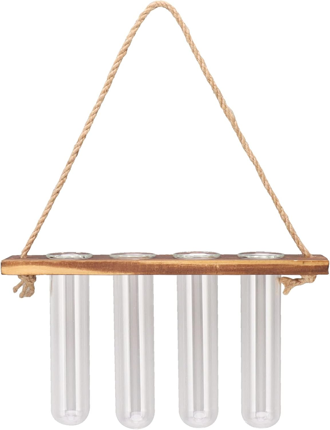 Plant Propagation Station Mini Test Tube Vase Glass Flower Pot Wooden Plant Stand for Home (#2) image number 1