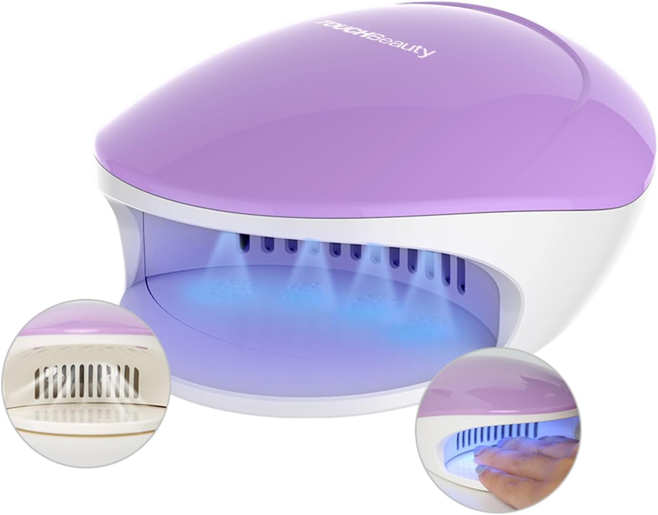 Touchbeauty Mini Nail Dryer for Regular Polish: 2 in 1 Nail Dryer with Fan and UV Light - Portable Electric Manicure Tool for Quick Drying of Regular Polish at Home - Perfect for Kids