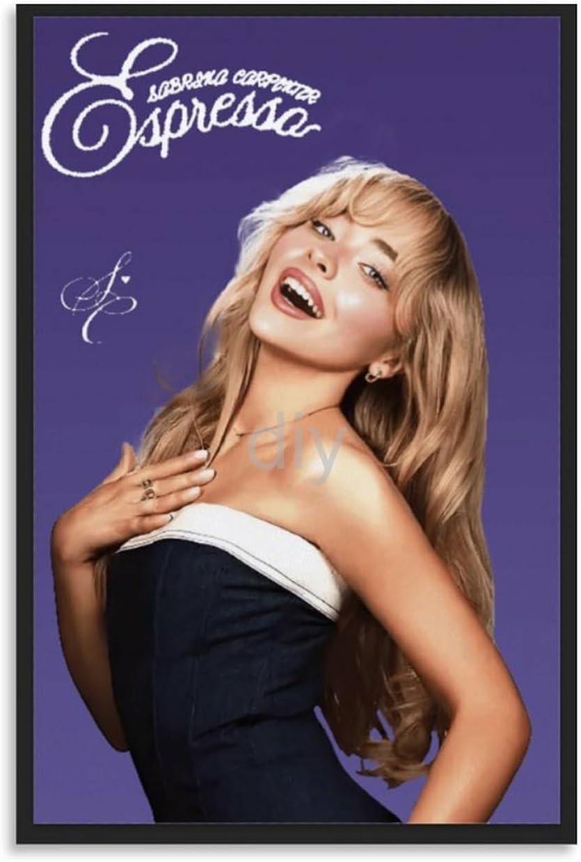 Sabrina Carpenter Poster Canvas Painting Wall Art Picture Home Decor Print for Bedroom Living Room Dorm Study Bar Office 16X24Inch(40X60Cm) Unframe-Style