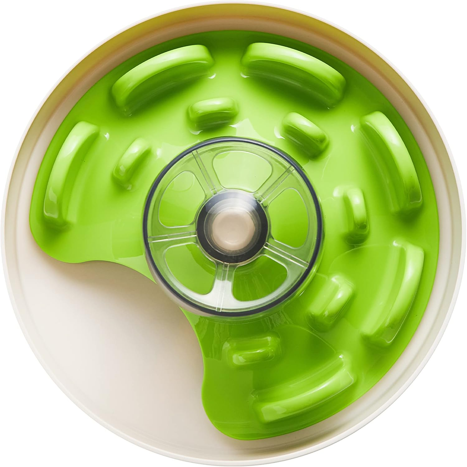 Petdreamhouse Spin Interactive Slow Feeder Puzzle for Dogs, UFO Maze, Difficulty Level - Tricky, Green image number 1
