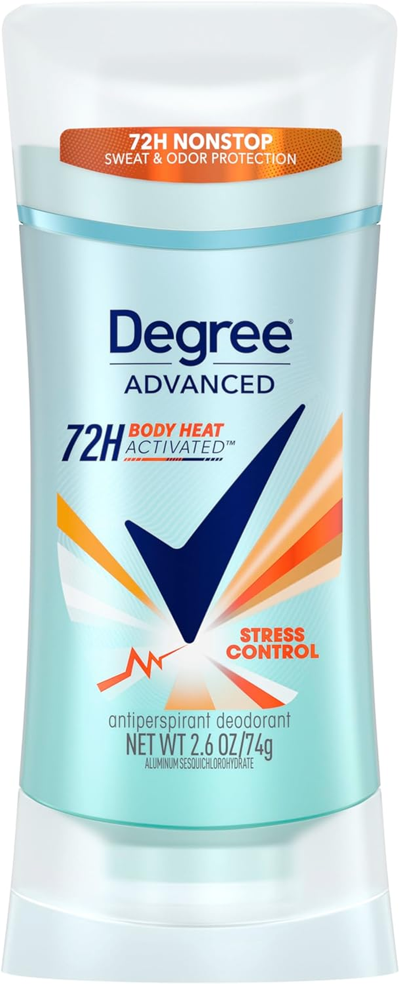 Degree Antiperspirant Deodorant Stress Control 72-Hour Sweat & Odor Protection Antiperspirant for Women with Body Heat Activated Technology 2.6 Oz image number 5