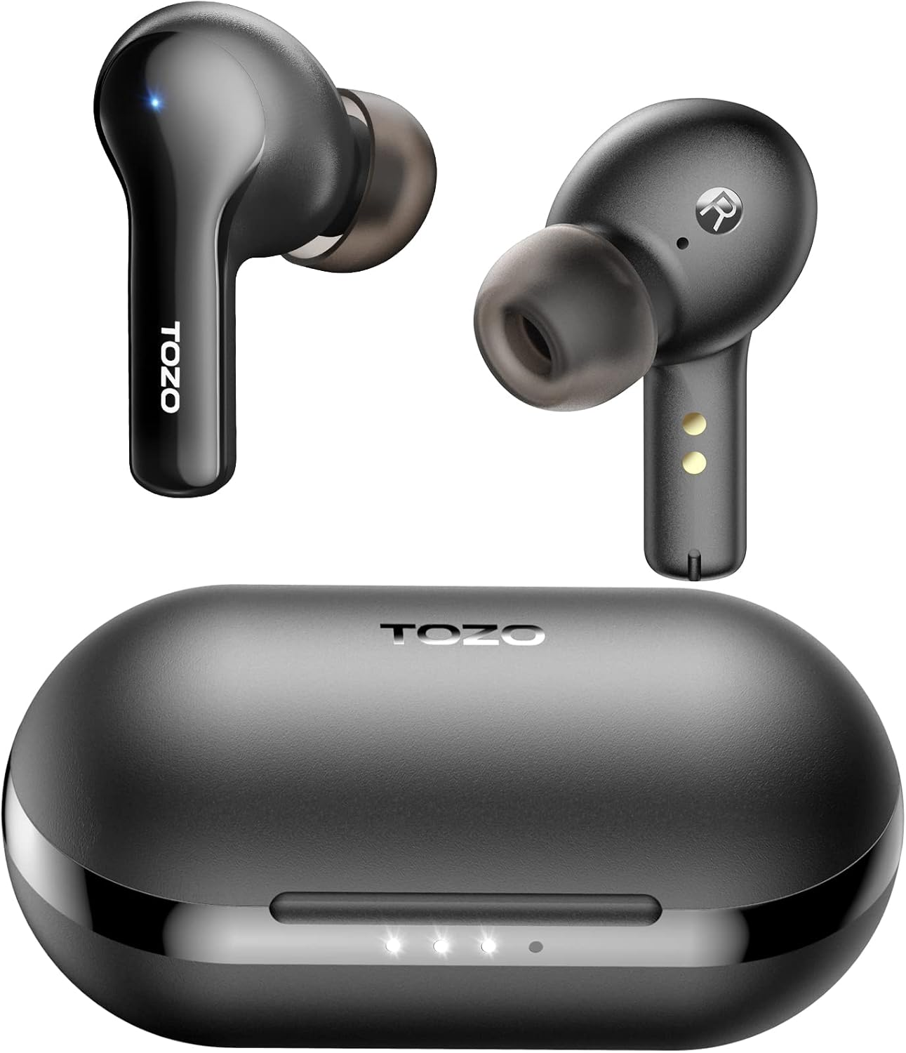 TOZO New E2 Wireless Earbuds with Call Noise Cancellation, App Customize 32 Eqs, 10Mm Drivers Powerful Bass, 30H Playtime, 2 Mics for Clear Calls, Bluetooth 5.3 Headphones, Comfort Fit In-Ear Headset