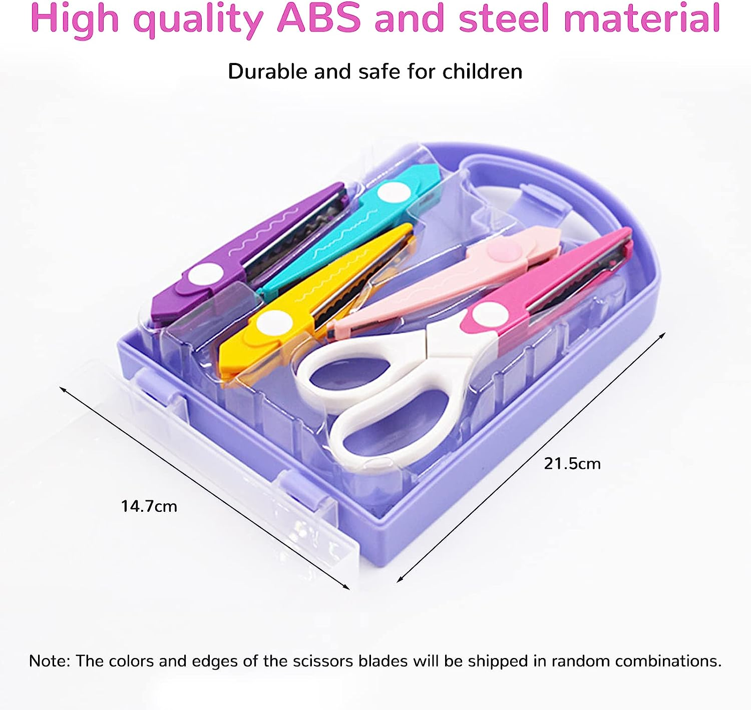 SNOOU Paper Caft Scissors Set 5 Pairs of Decorative Edge Great for DIY Paper Edge Cutting Crafts Scrapbooking Paper Quilling and Kid&rsquo;S Designs for School Stationary Office Adults image number 5