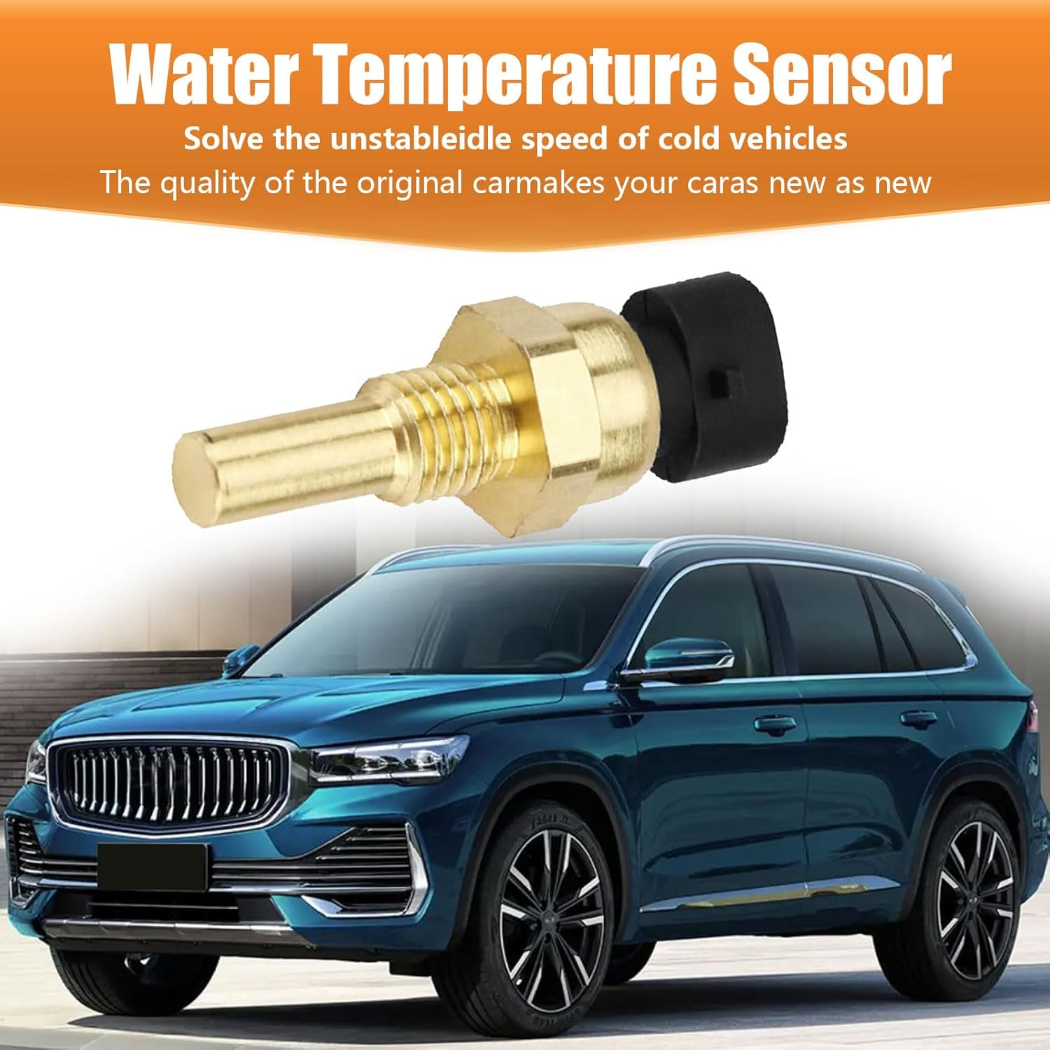 Gkmow 1 PC Engine Temperature Sensor, ECT Temp Sensor Replace 15404280 12191170 60811520 12608814, Car Parts, Compatible with Delphi (Gold) image number 2