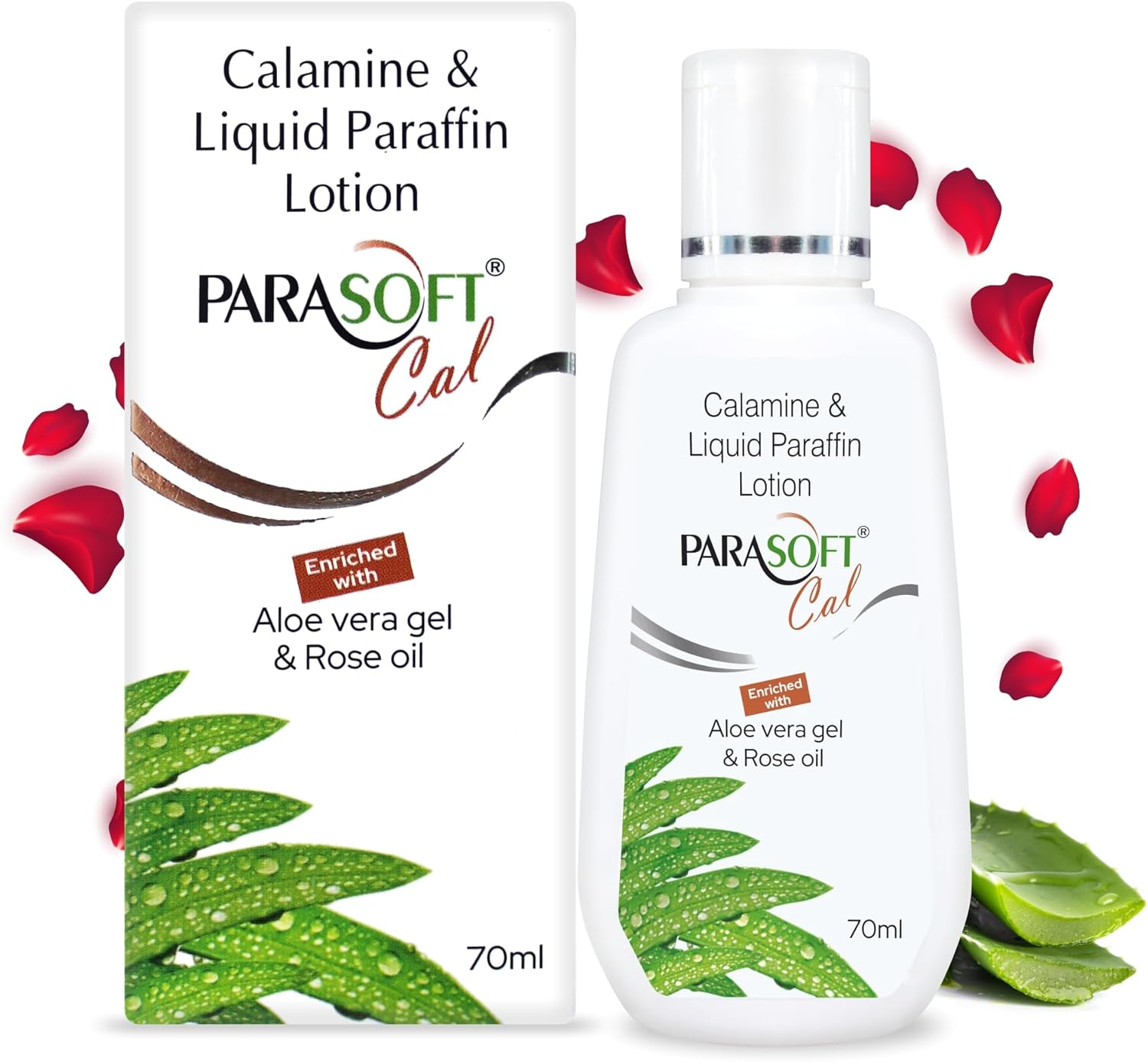 Parasoft Cal Body Moisturizing Lotion with Calamine, Aloevera and Rose Oil | Soothing Restoring Moisturizer | Relief Irritating Rashes Burns | Non-Sticky Formulation for All Type Skin - 70 Ml image number 3
