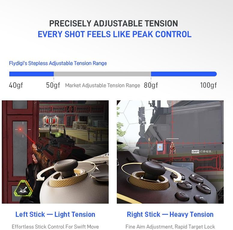 Techyin Gaming Controller Bundle for FLYDIGI Vader 5 Pro, Wireless PC Controller, Low Latency, Programmable Buttons, for Pc/Nintendo Switch/Android/Tv image number 6