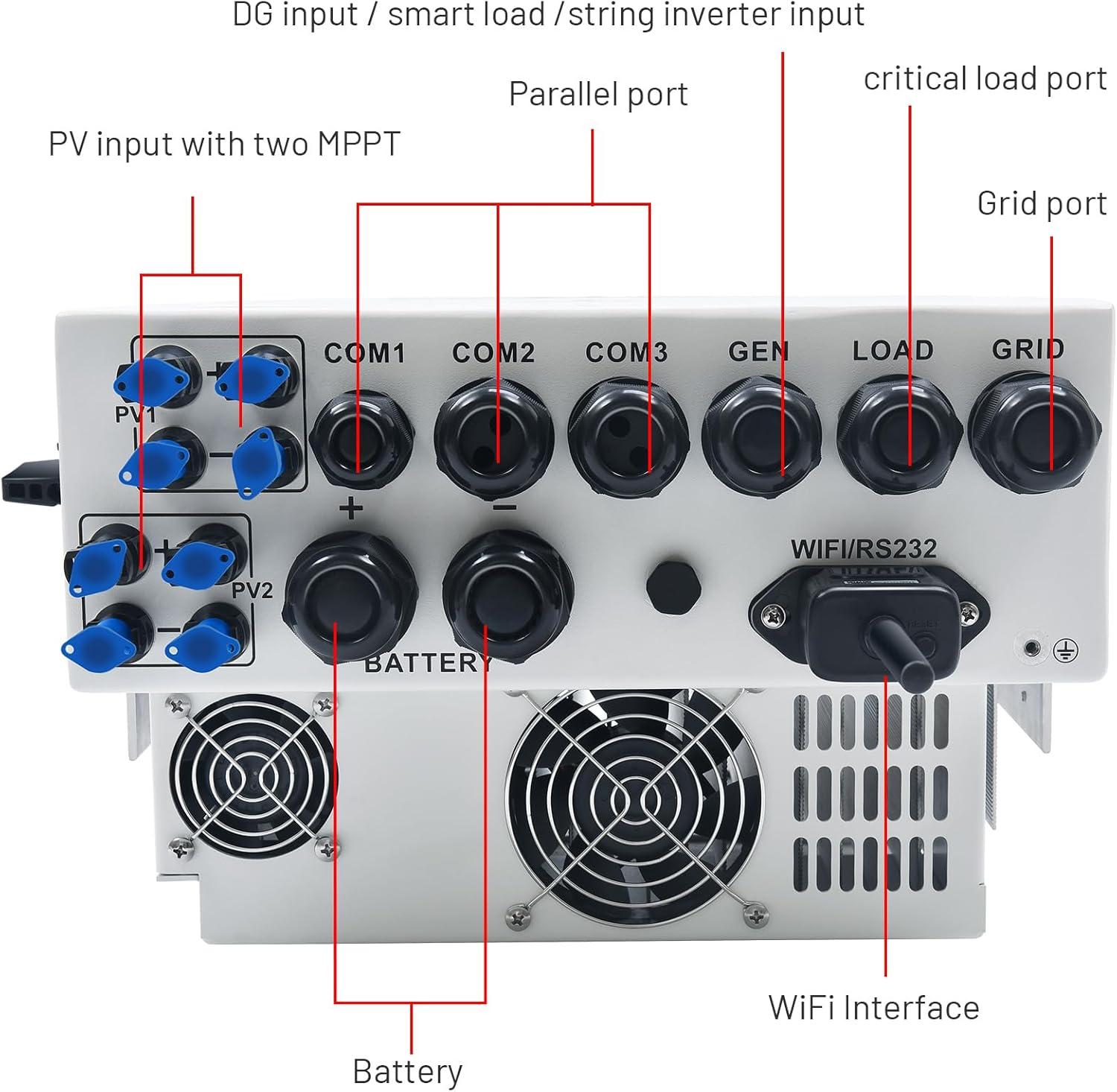 Deye 8000W Inverter Charger Regulator 8KW Hybrid Solar Inverter Off-Grid