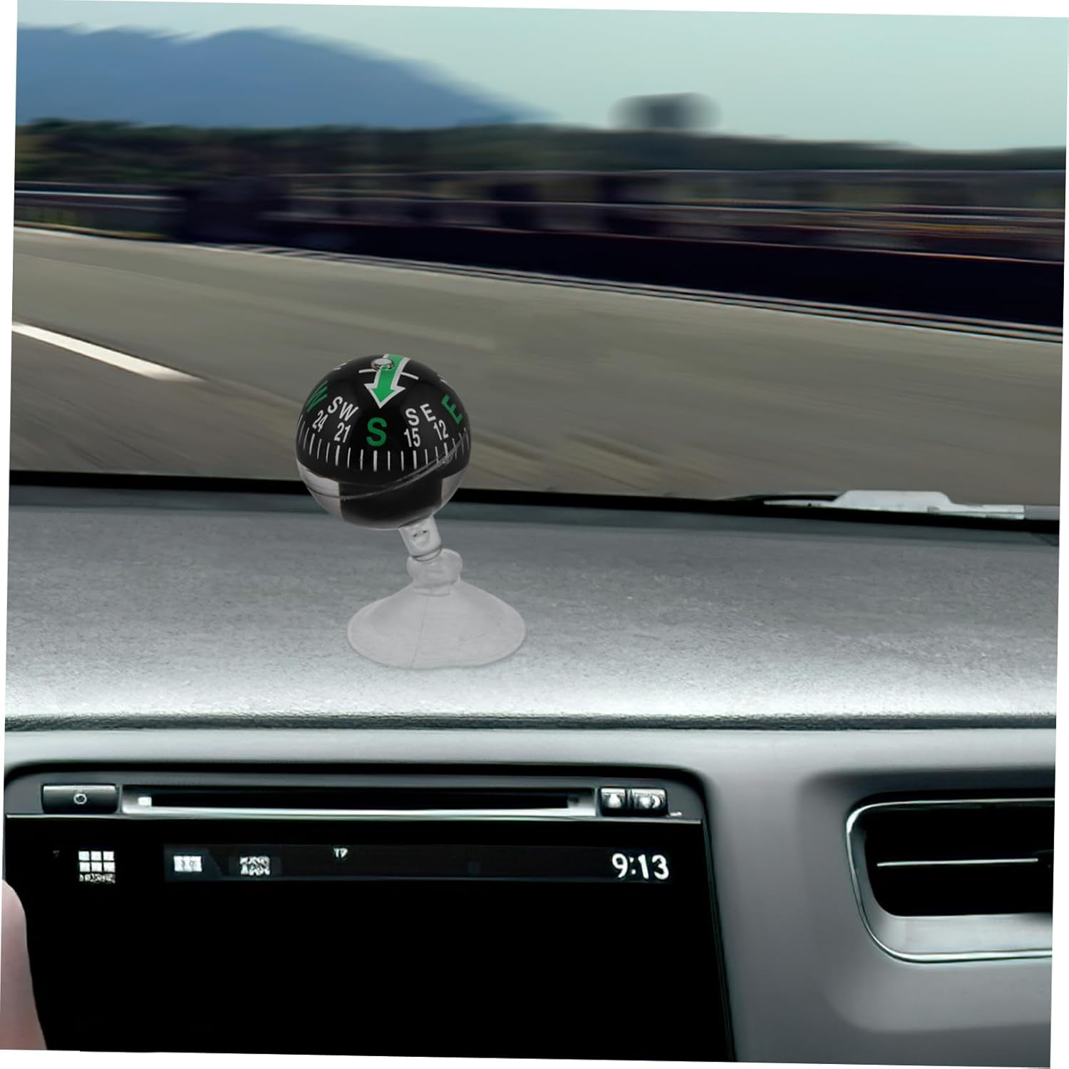 Kichvoe Car Dashboard Compass with Suction Cup Accurate Navigation Tool for Vehicles and Boats High Precision Dash Mount Navigation Compass for Outdoor Adventures image number 1