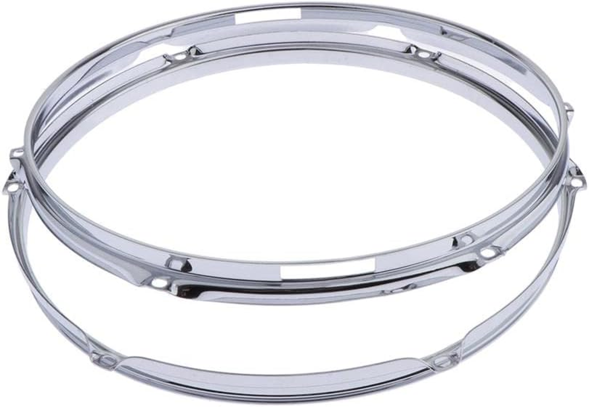 Cast Snare Drum Hoop Set Pair 14" 6-Hole 1.5Mm Thickness Chrome image number 2