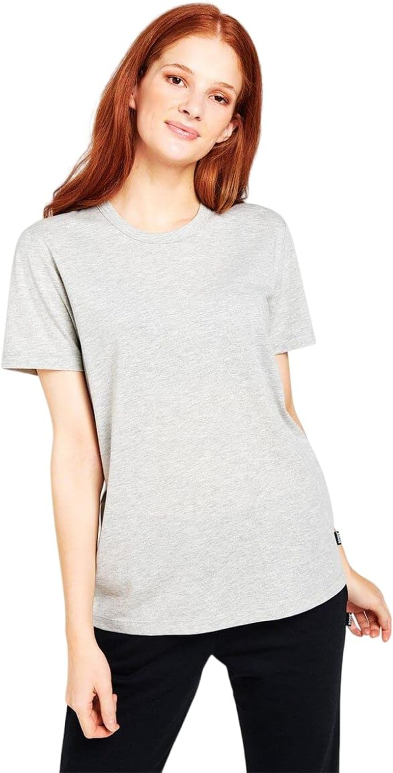 Bonds Womens Core Crew Tee Cotton T-Shirt Grey Marle image number 2