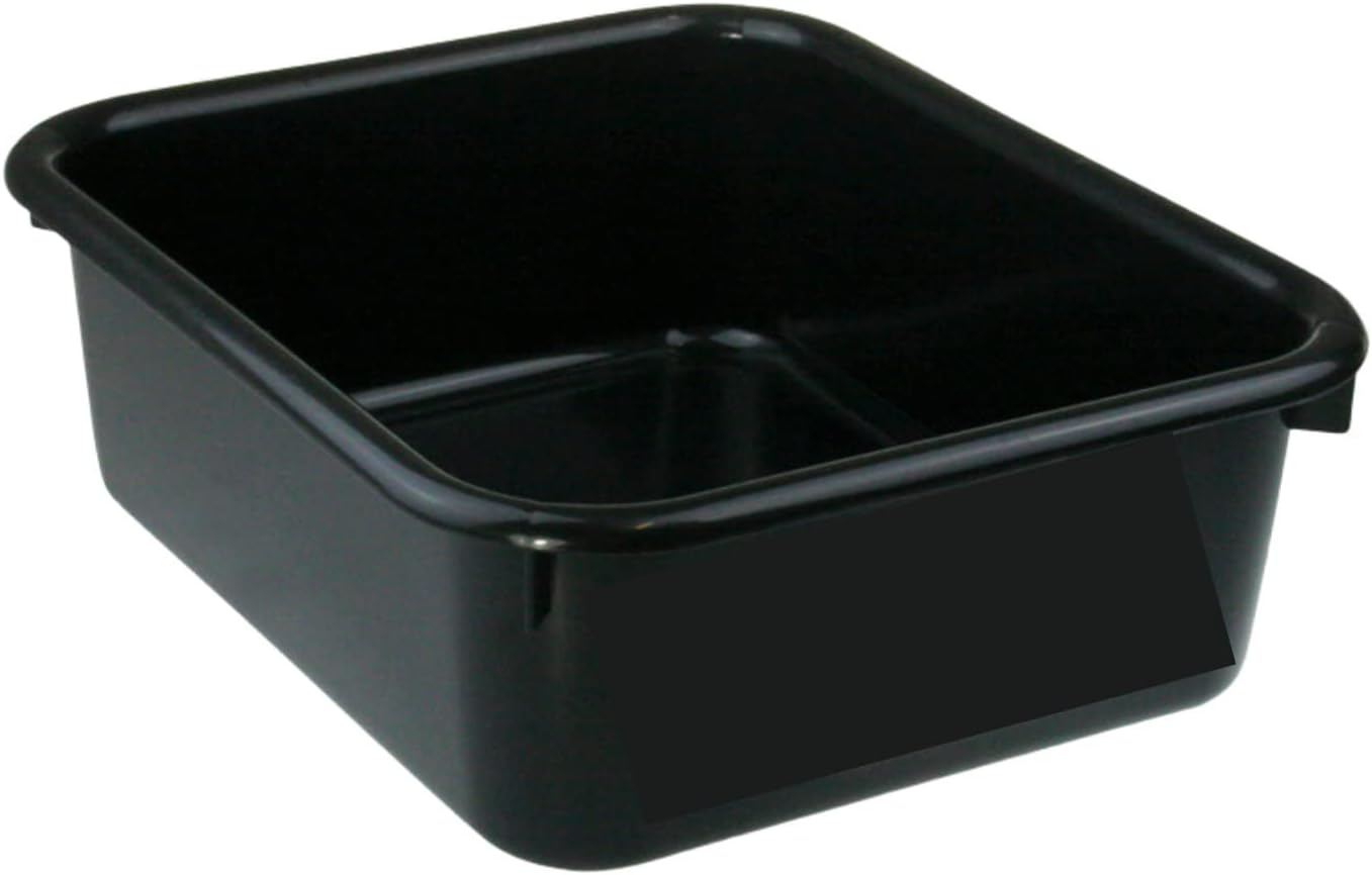 10 X HEAVY DUTY PLASTIC STORAGE TUBS 10L BLACK Bin Containers Tub Crate Box Pan image number 2