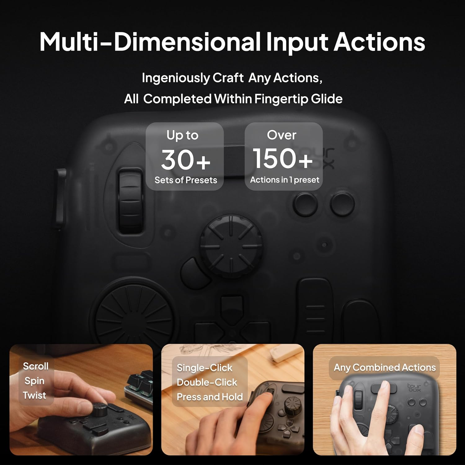 Tourbox Elite - Bluetooth Video Editing Controller Color Grading Speed Editor, Intuitive Control, Upgrade Material, Professional Digital Creator Console with Custom Software, Mac/Pc (Translucent Set) image number 1