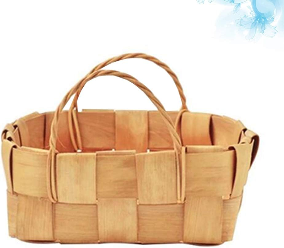 Zerodeko Wood Woven Storage Basket for Home for Fruit Vegetables Sundries Container Handcrafted in S image number 6