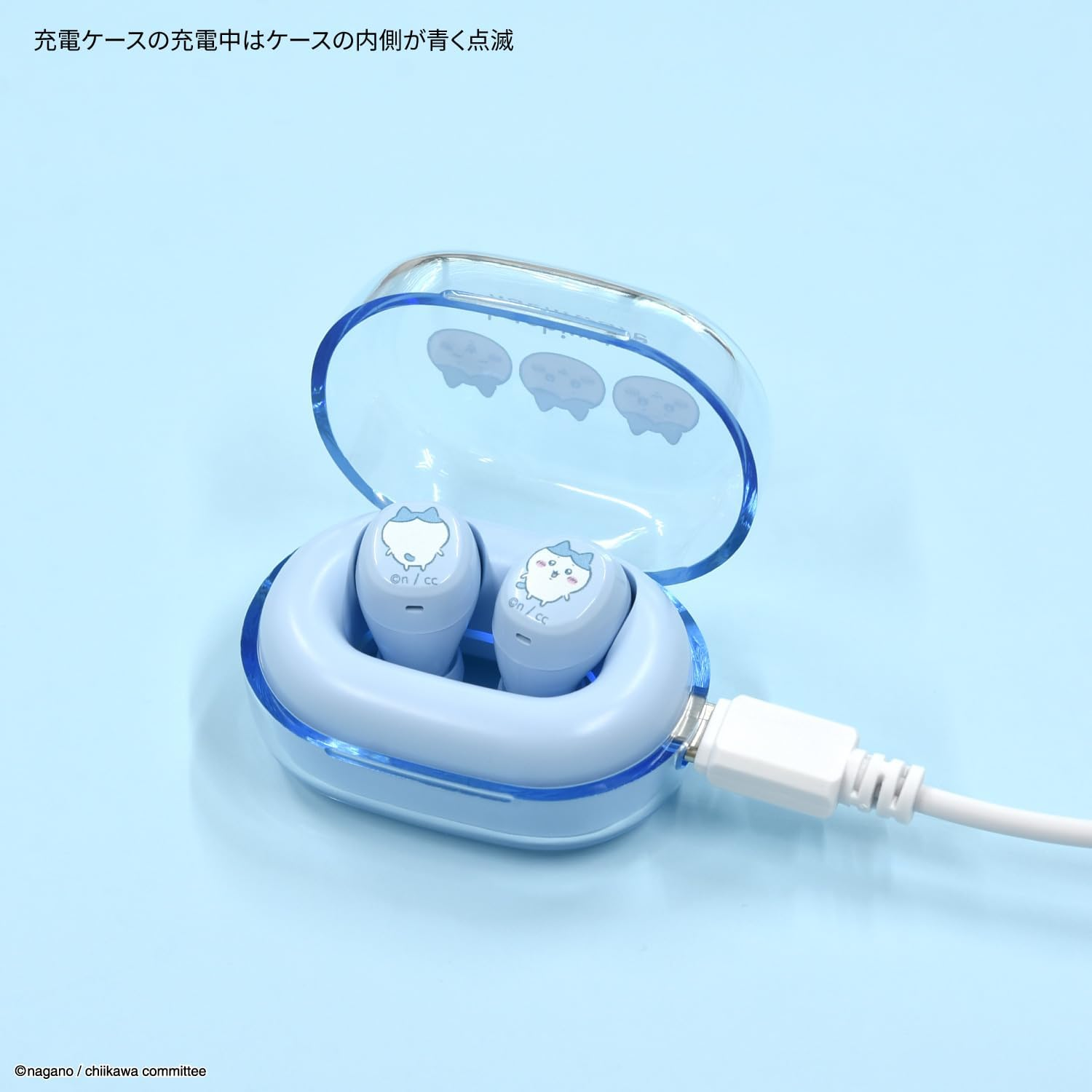 Gourmandies Chiikawa CK-64B Fully Wireless Stereo Earphones Hachiware - Chiika image number 6