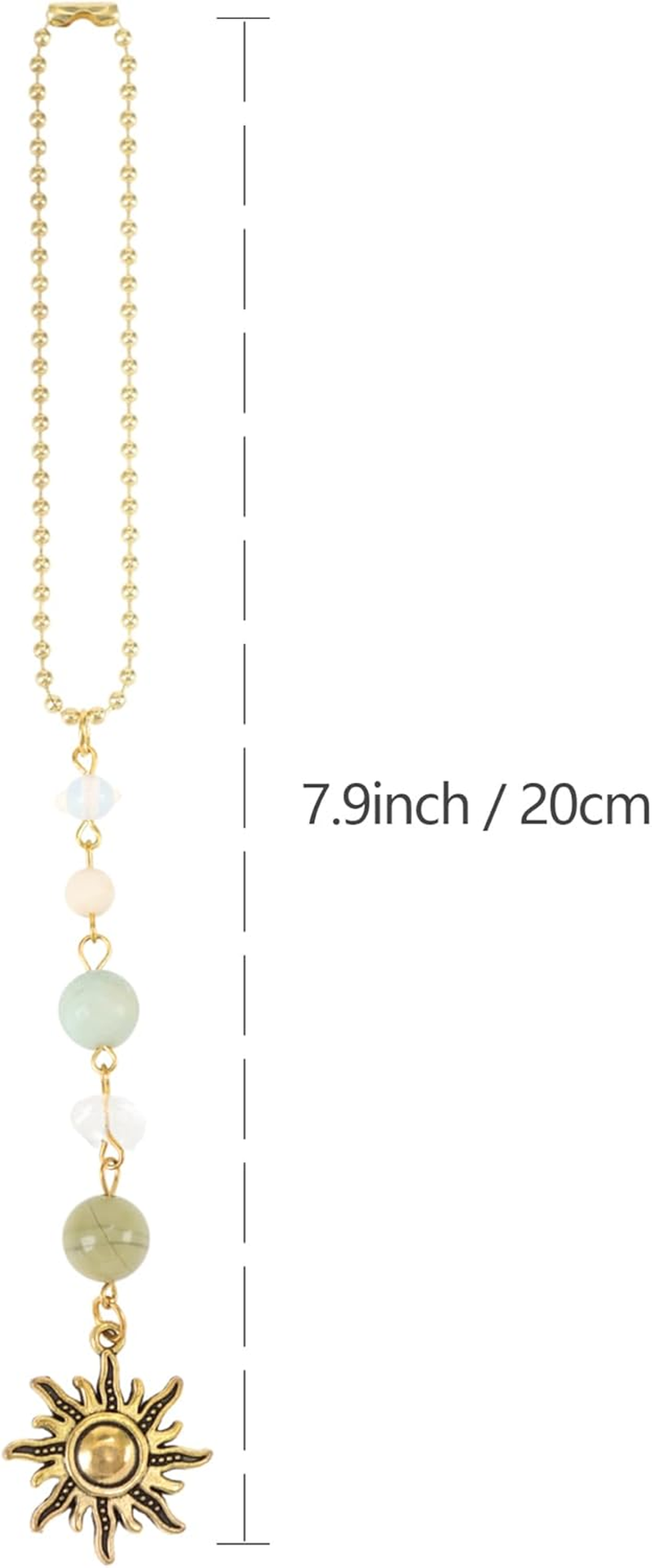 Sun Car Hanging Decor, Handmade Crystal Decorations Car Rear View Mirror Hanging Accessories, Cute Car Accessories for Women image number 4