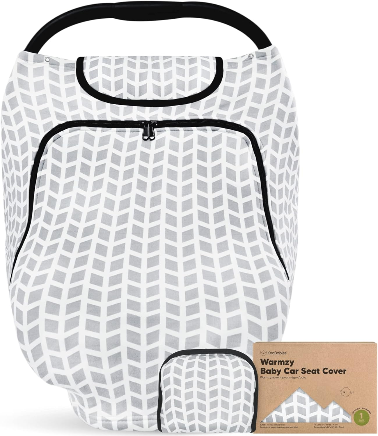 Car Seat Cover for Babies - Breathable Baby Car Seat Canopy for Spring, Autumn, Winter, Universal Stretch Fit Carseat Covers for Babies, Boys, Girls, Multi-Use Nursing Cover for Breastfeeding (Kite)