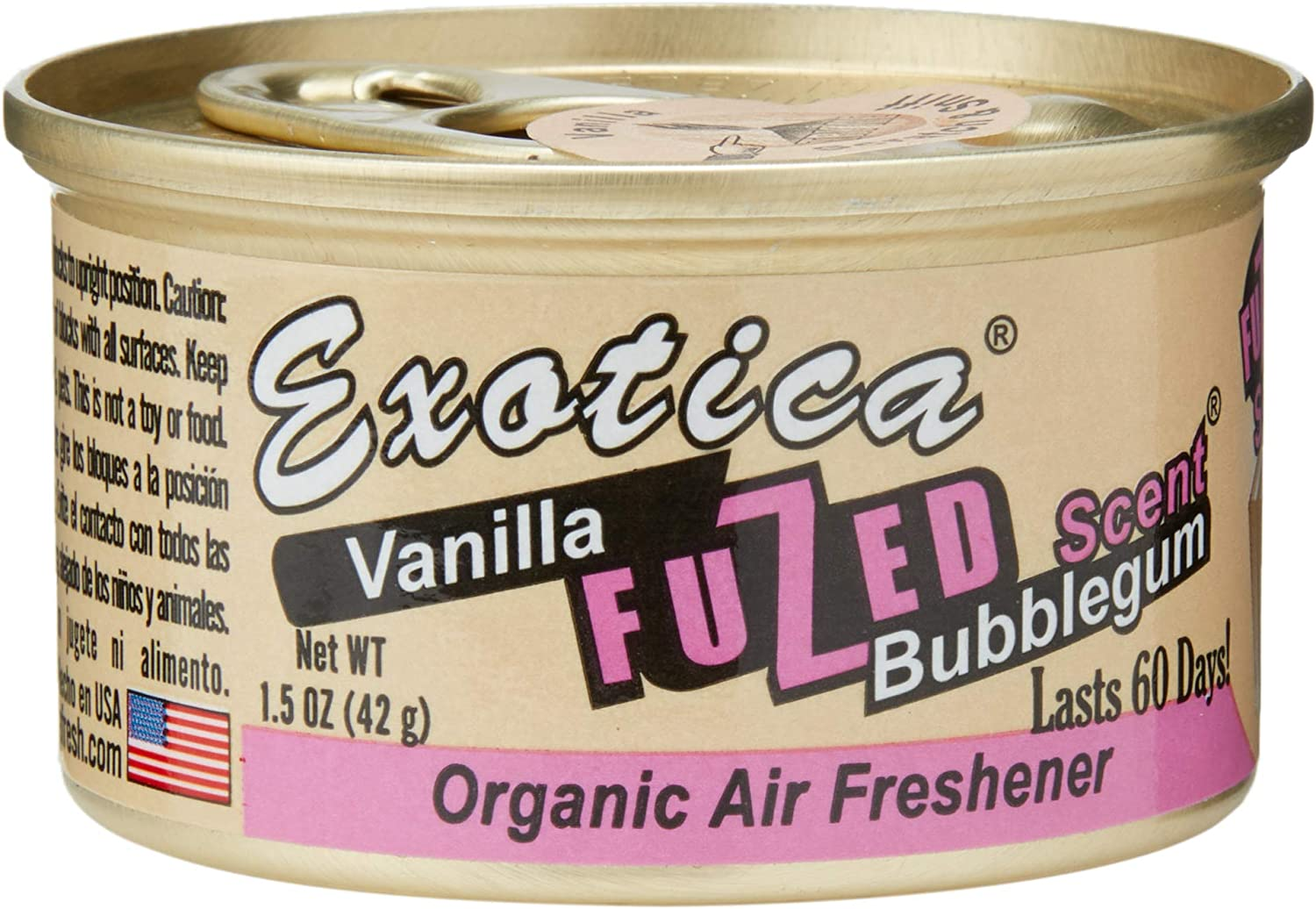 Exotica Fuzed Vanilla Bubble-Gum Scent Organic Air Freshener