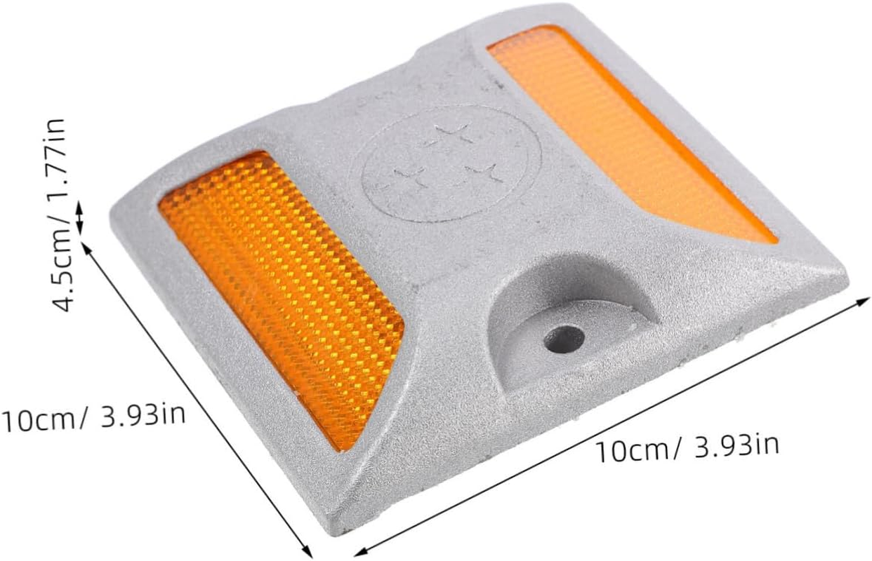 UPKOCH 2Pcs Roadside Reflector Pavement Marker Durable Reflector for Driveways Pathways Enhances Visibility at Night for Outdoor Use image number 1