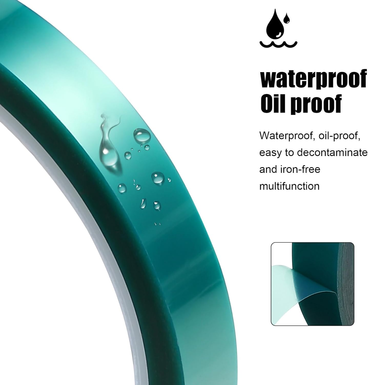 Homoyoyo 12Rolls High Temperature Adhesive Tape Heat Press Tape for Electronics and Circuit Printing Flexible Easy to Cut for Various Applications image number 3