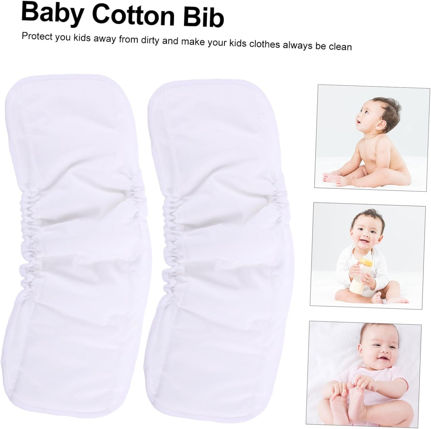 Toyvian 6Pcs Bamboo Cotton Diaper Inserts Washable Reusable Diaper Liners Thick Bamboo Fiber for Newborn Nappy Booster Pad image number 6
