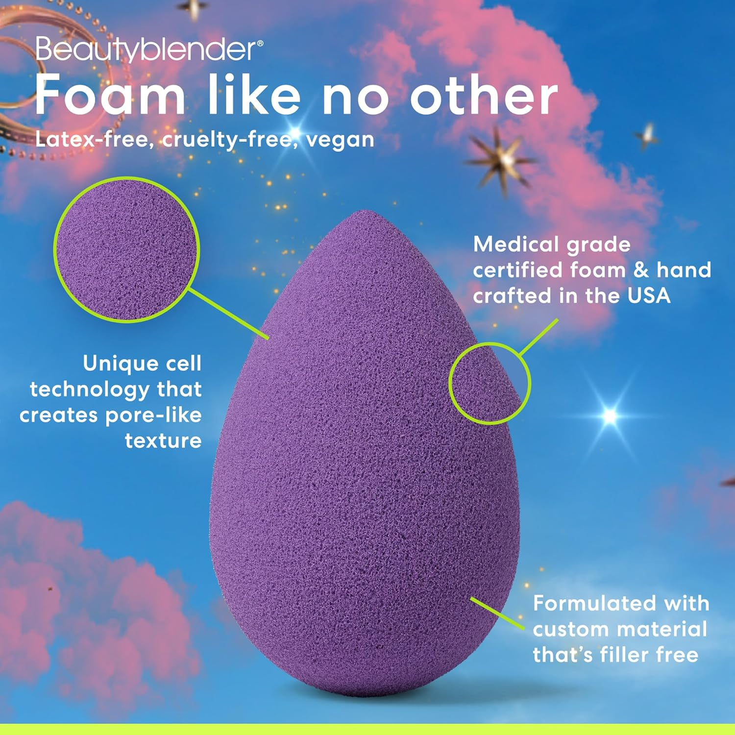 Beautyblender&reg; | Eclipse Beauty Blender 2-Piece Blend Set | Blend & Store Set Includes 1 Makeup Sponge and 1 Nest, Vegan & Cruelty Free, Made in the USA image number 1