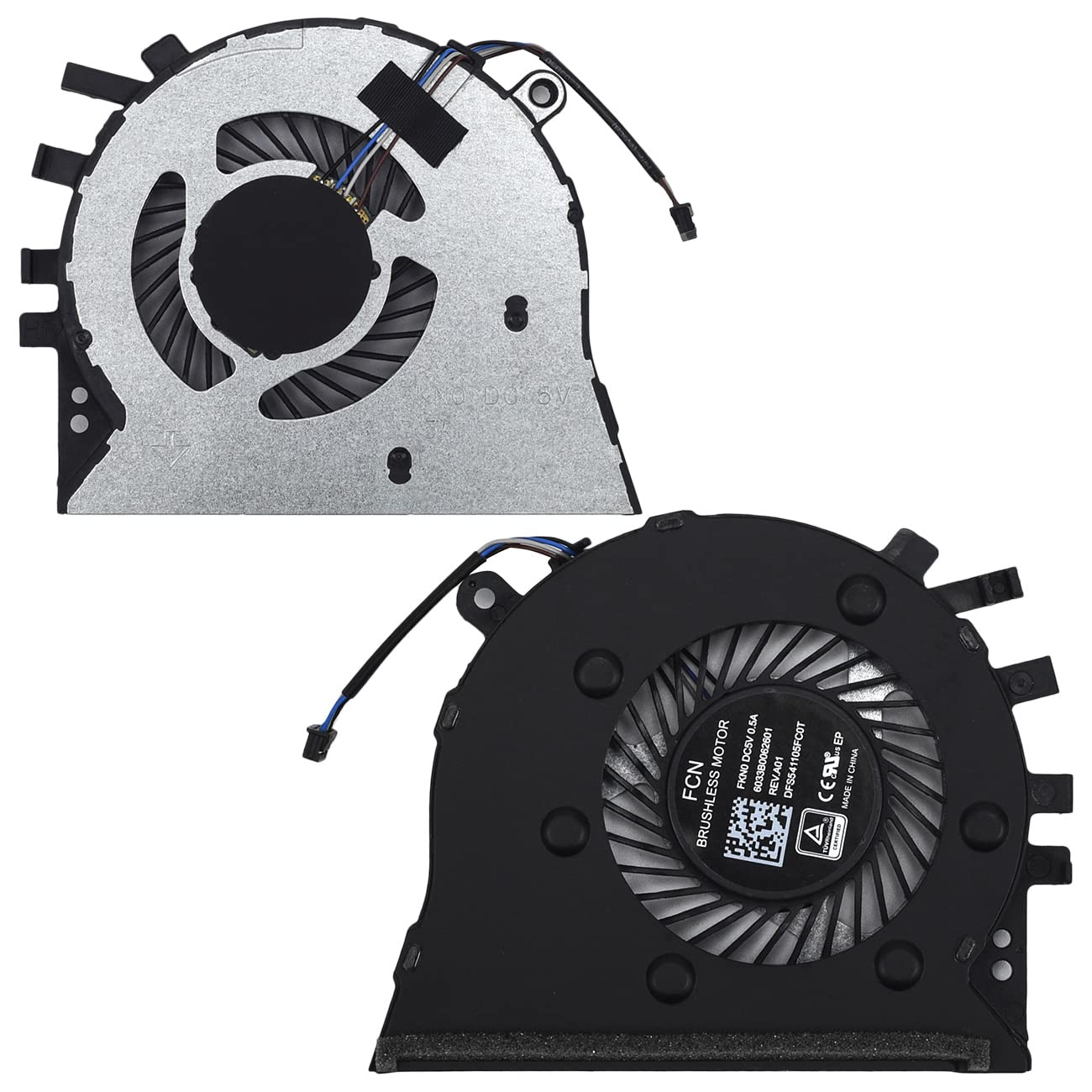 Replacement CPU Cooling Fan for HP 17-By 17-Ca, CPU Fan for HP 17-By3053Cl 17-By3613Dx 17-By1033Dx 17-By2053Cl 17-Ca0003Na 17-Ca0007Na Series Laptop P/N:L22530-001 L22529-001 L22531-001 DFS541105FC0T