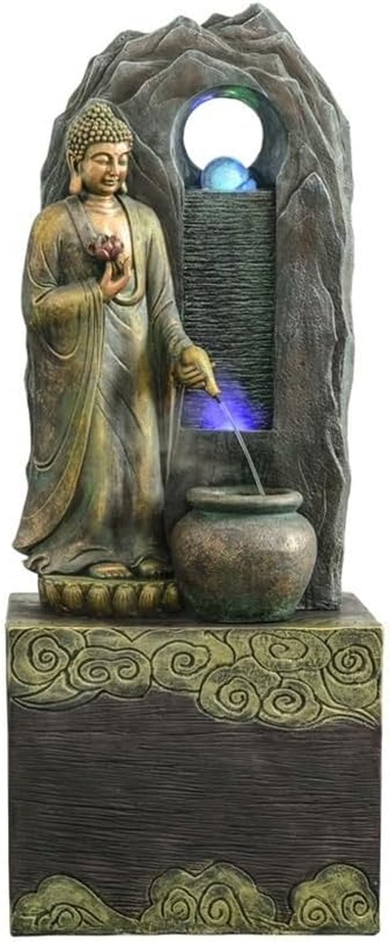 Outdoor Fountain Fortune-Attracting Water Fountain Floor-Standing Ornaments Circulating Living Room Feng Shui Wheel