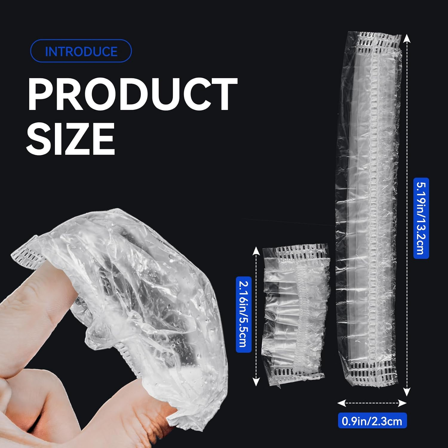 Disposable Ear Covers for Shower - Waterproof Plastic Ear Covers Ear Shower Caps, Bath Ear Covers Protectors for Hair Dye Cap Hair Dryer (100 Pcs) image number 1