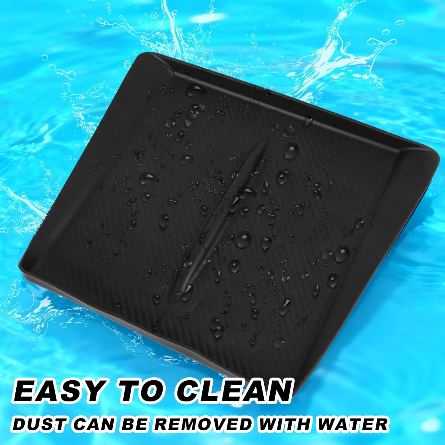 Center Console Non Slip Pad, Center Console Wireless Charging Pad Non-Slip Silicone Mat Suitable for 2026 2025 Model 3/Y Juniper New (Black)