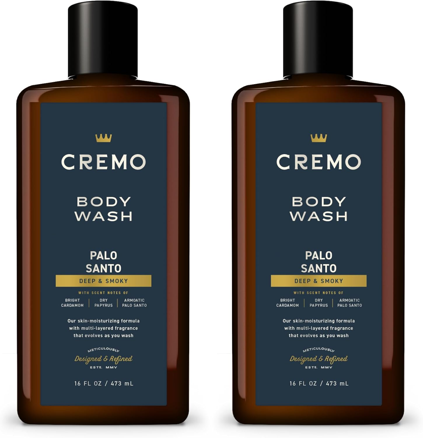 Cremo Rich-Lathering Palo Santo (Reserve Collection) Body Wash, Notes of Bright Cardamom, Dry Papyrus and Aromatic Palo Santo, 16 Fl Oz (2-Pack) image number 1