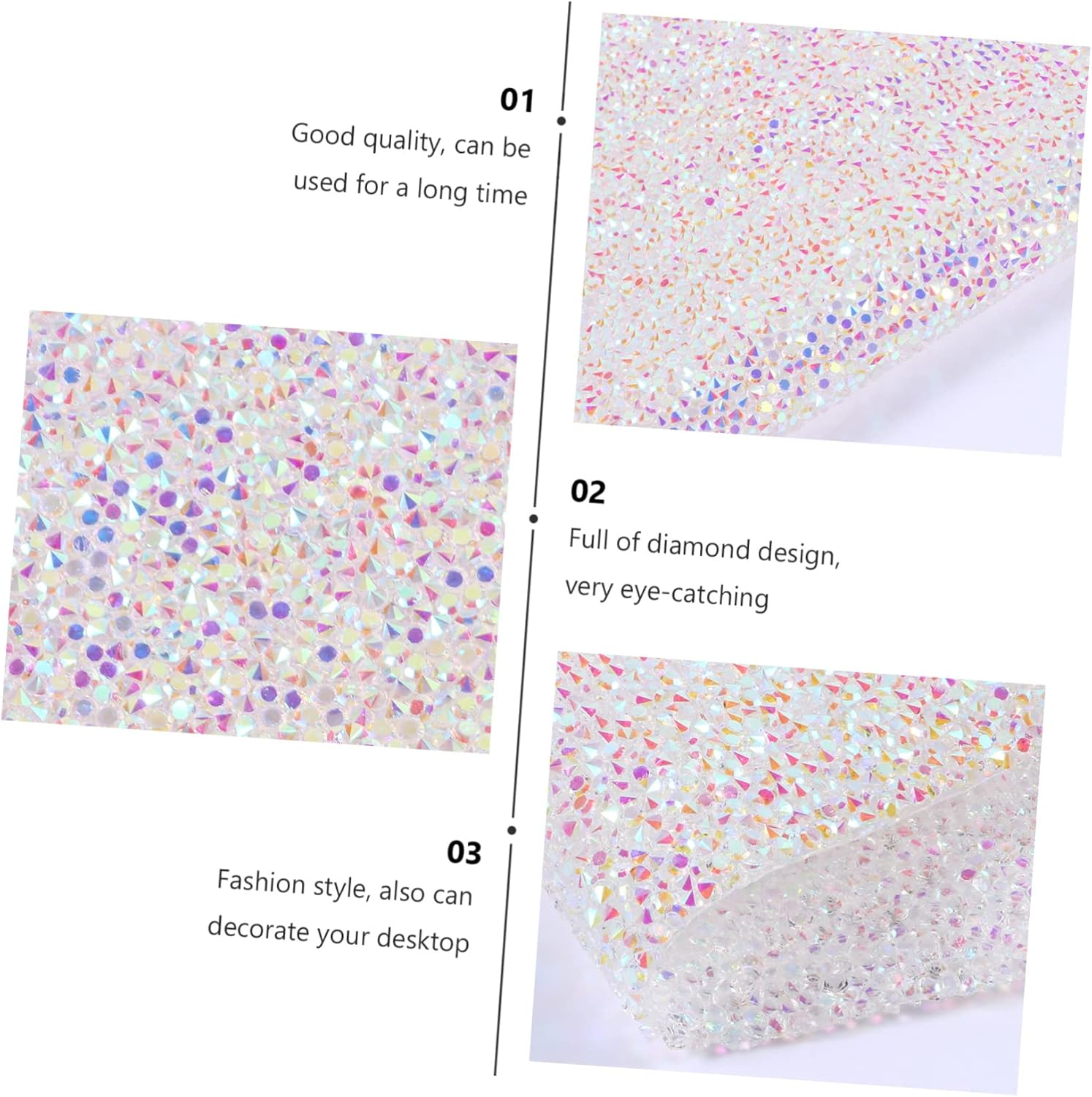 Baluue Diamond Nail Art Mat Shiny Glitter Cushion for Manicure Versatile Nail Art Desktop Pad for Beginners Professionals Decorative Hand Pad image number 2