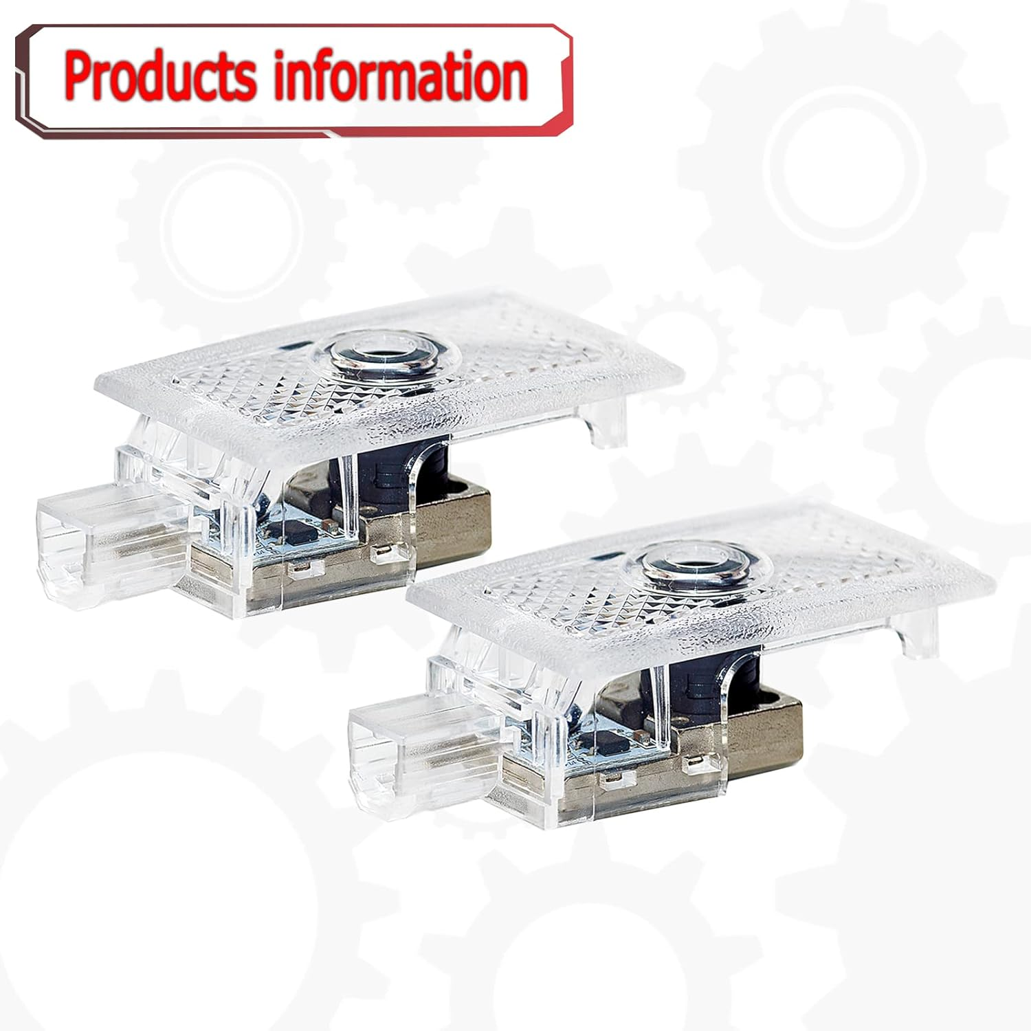 Never Fade Car LED Door Logo Compatible with 300 300C 300S 2005-2022 Projector Ghost Shadow Light, for 300 Accessories Door Light Logo LED Laser Car Courtesy Step Light HD (All White) image number 1