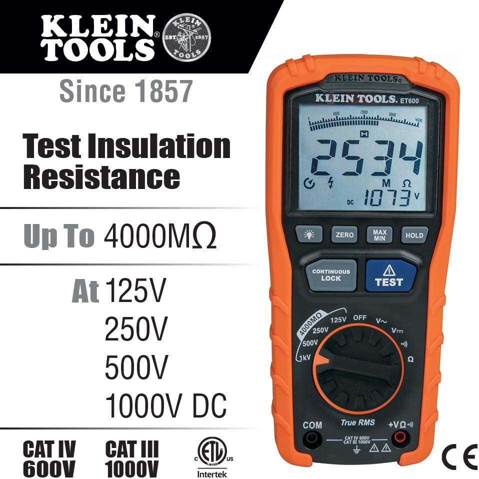 Klein Tools Insulation Resistance Tester image number 5