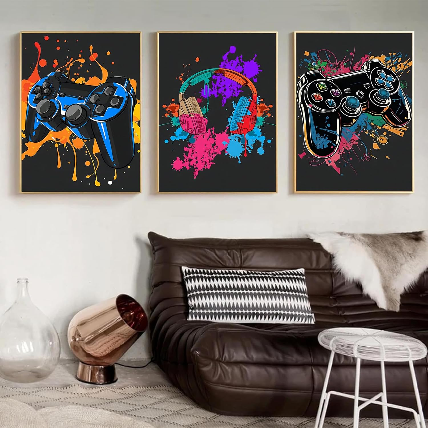 Canvas Wall Art - Basketball Sport Art, Motivational Poster Set of 3, 12X16 Inch Unframed for Boys Room, Gym, Teenage Boy Room Decor Gift